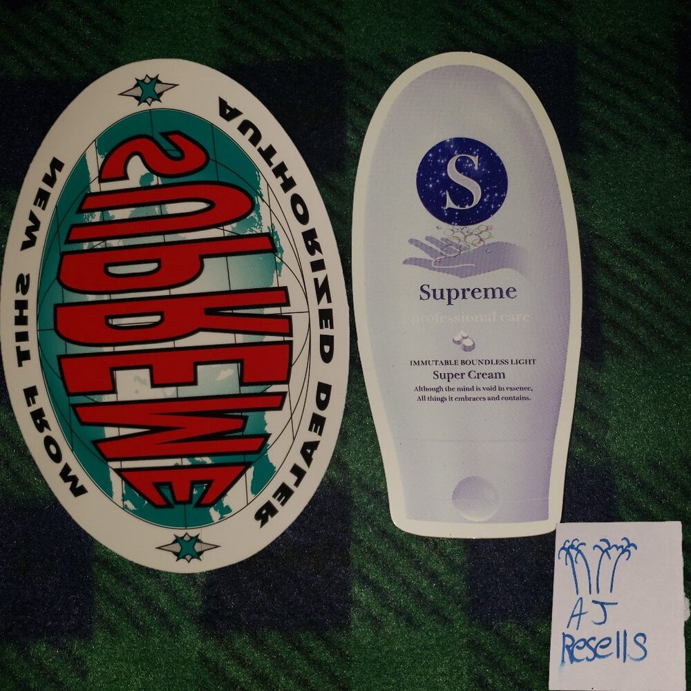 Supreme World Map & Supreme Lotion sticker FW 2019